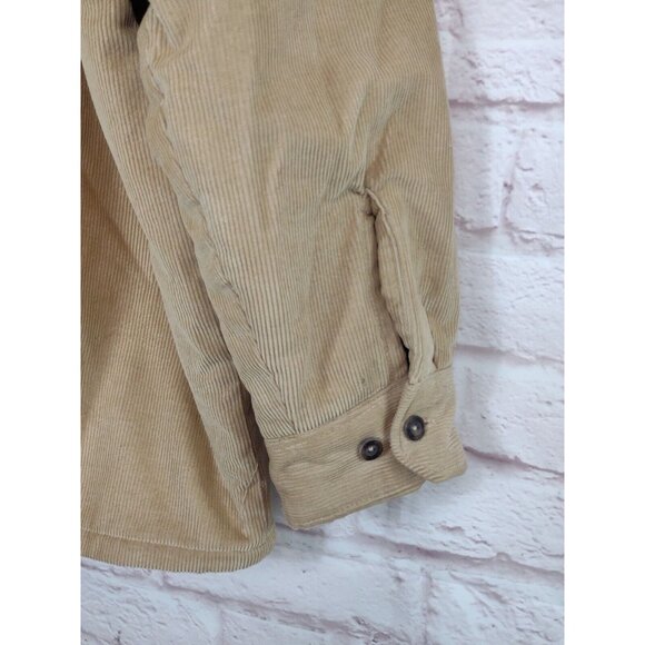 VTG Corduroy Jacket Fleece Lined Mens XL MARINO BAY Natural Full Zip Pockets - Picture 8 of 13
